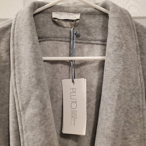 NWT Pluto Women’s Elena Gray Short Robe Sleepwear Winter Size US Medium, EU 40 - Picture 4 of 13